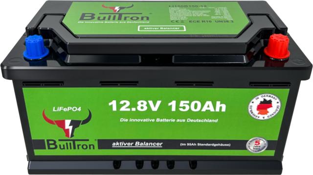Produktbild Bulltron Batterie 150Ah LiFePO4 12,8V Akku mit 100A BMS (12.80 V, 150 Ah)