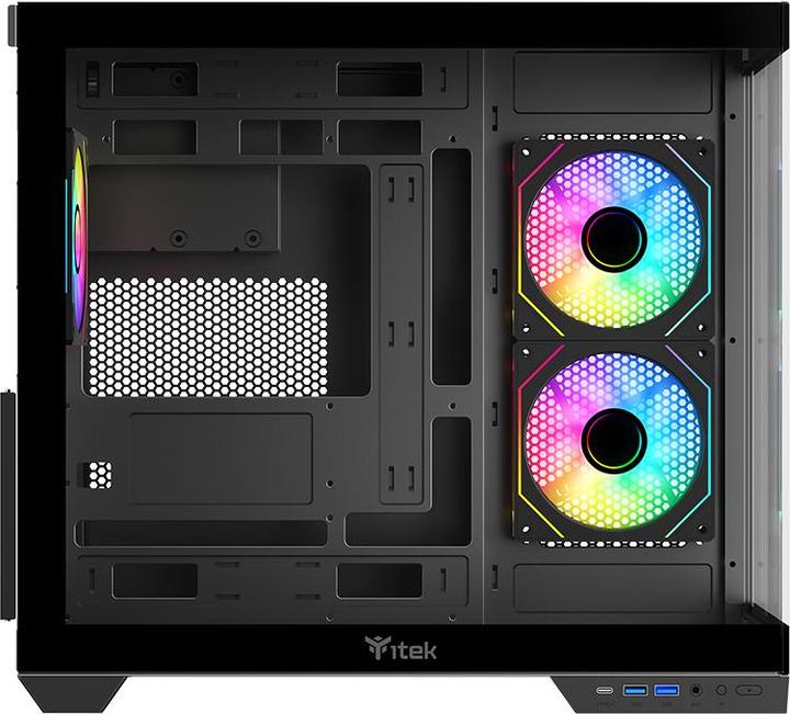Immagine prodotto Itek Boitier Moyen Tour ATX Dark Cave DS RGB avec panneaux vitrés (Noir) (mATX, Mini-ITX, ATX)