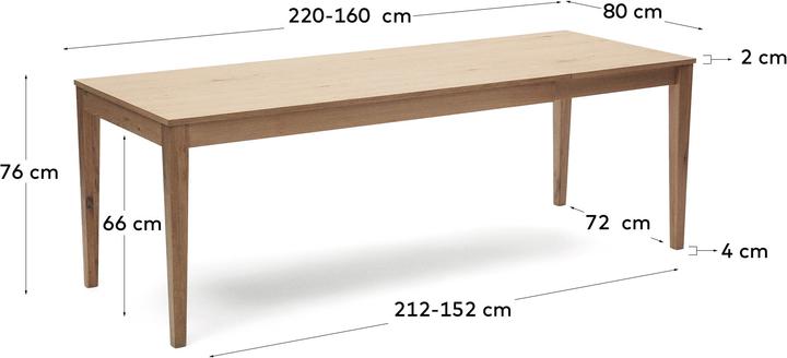 Actual product image Kave Home Yain (160 x 80 x 76 cm)
