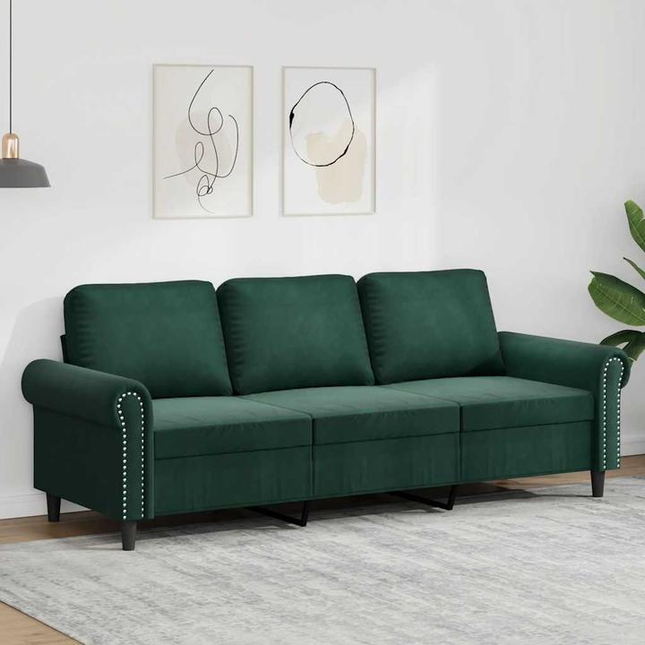 Produktbild vidaXL 3-Sitzer-Sofa 180 cm Samt (3-Sitzer)