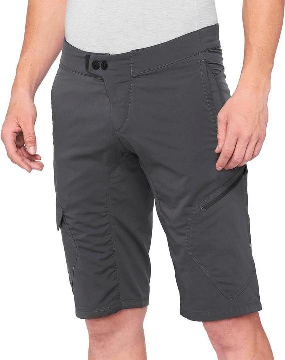 Image du produit 100% MTB WEAR Unisex Ridecamp Charcoal-32 Short, Charcoal (Noir), M (32)