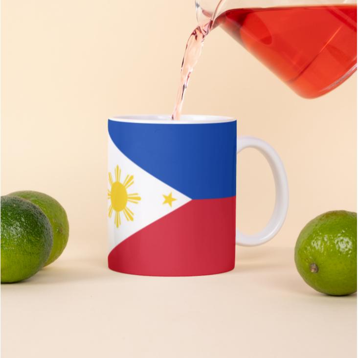 Thumbnail - Tinisu, Tasse, Philippinen Kaffeetasse Flagge Pot Kaffee Tasse National Becher Coffee Büro Tee (325 ml, 1 x)