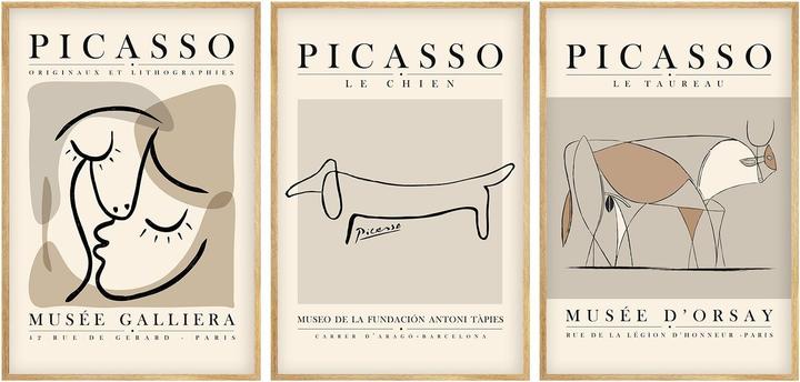 Produktbild Wallxpert Picasso Multicolor Picasso 3-Pieces 50 x 35 x 2 (50 x 35 cm)