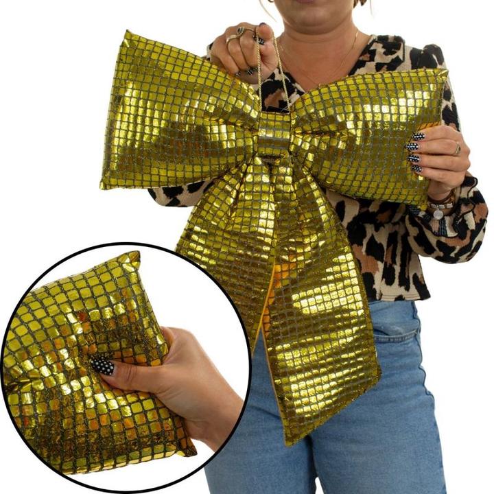 Productafbeelding Mica DECORATIVE GOLD BOW 39x50CM
