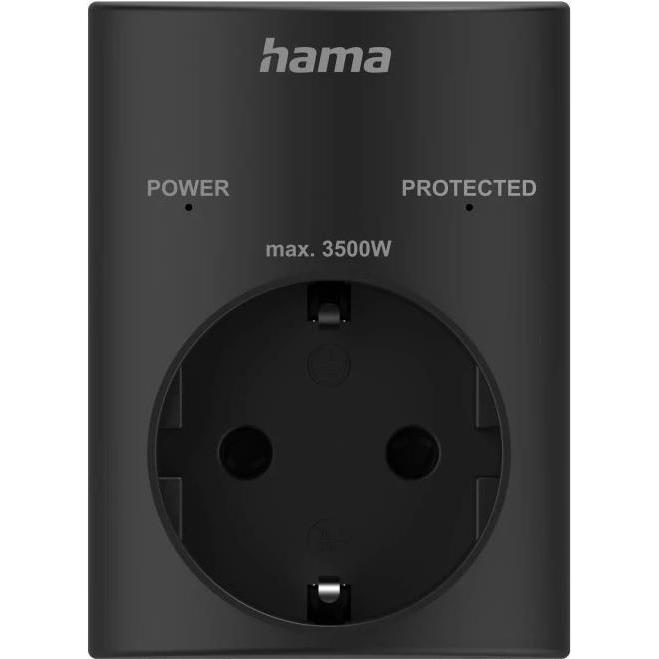 Thumbnail - Hama, Smart Plug, Steckdosenadapter, Schutzkontakt, Überspannungsschutz, Netzspannung, Schw