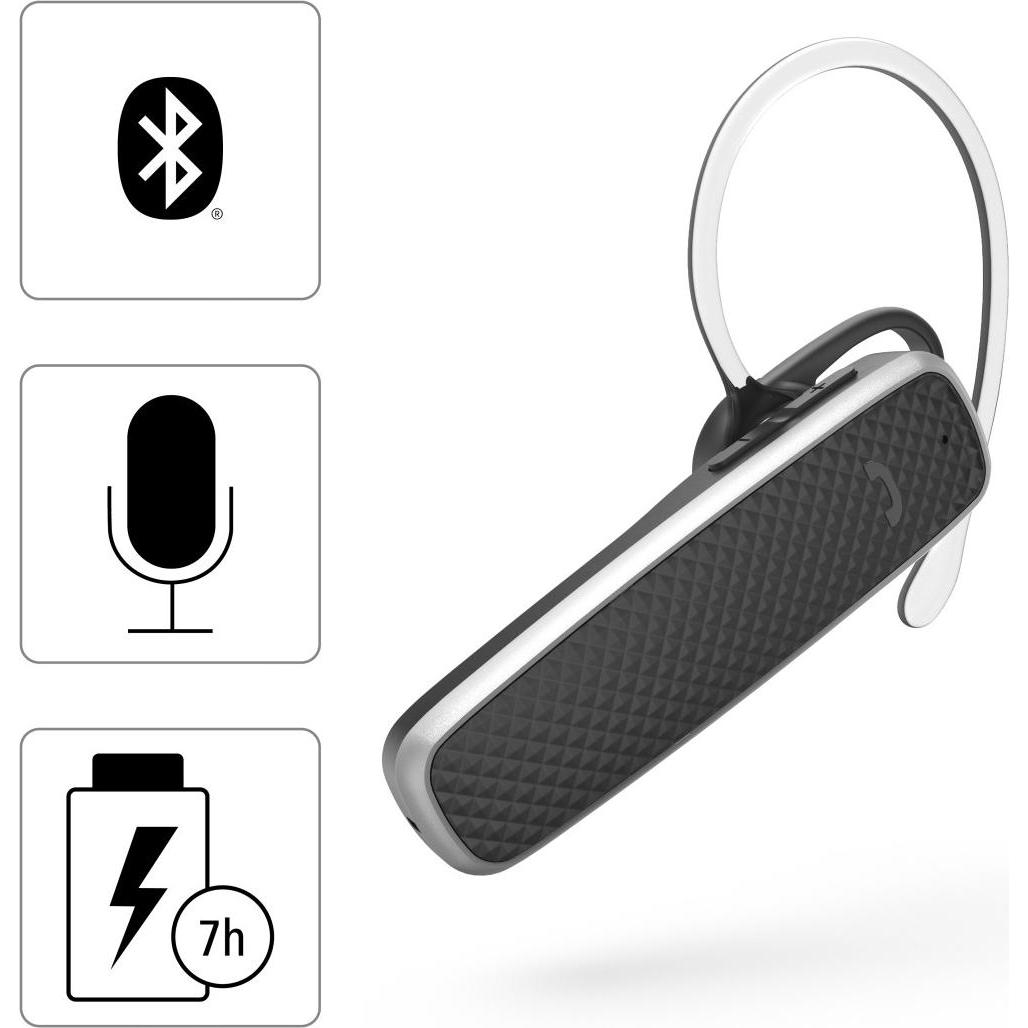 Thumbnail - Hama MyVoice700 (7 h, Kabellos), Kopfhörer, Schwarz, Silber