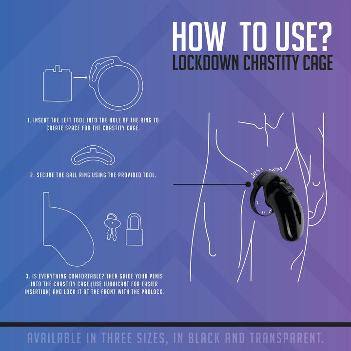 Actual product image Lockdown Chastity cage