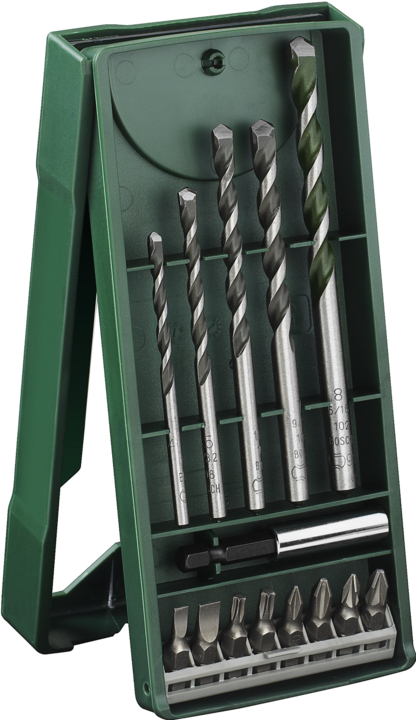 Image du produit Bosch Zubehör Jeu de forets universels Mini-X-Line, 14 pièces, 1 foret universel magnétique (3 mm, 4 mm, 5 mm, 6 mm, 8 mm)