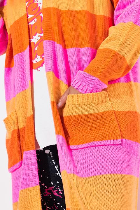 Actual product image Angel of Style Long cardigan with block stripes (50, 52)