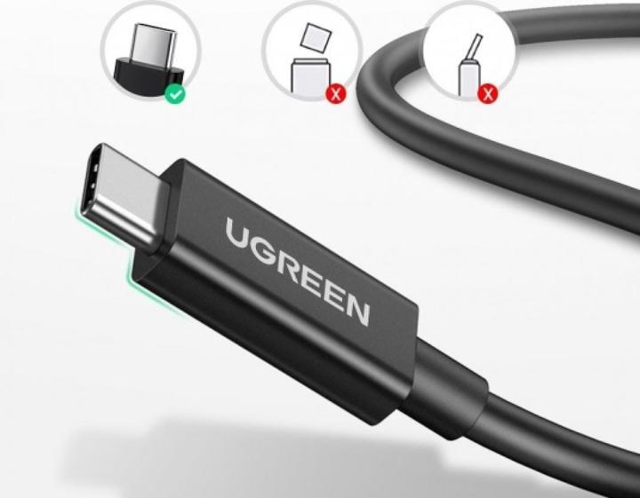 Actual product image Ugreen Thunderbolt 3 USB-C cable (0.50 m, USB 3.1, 100 W)