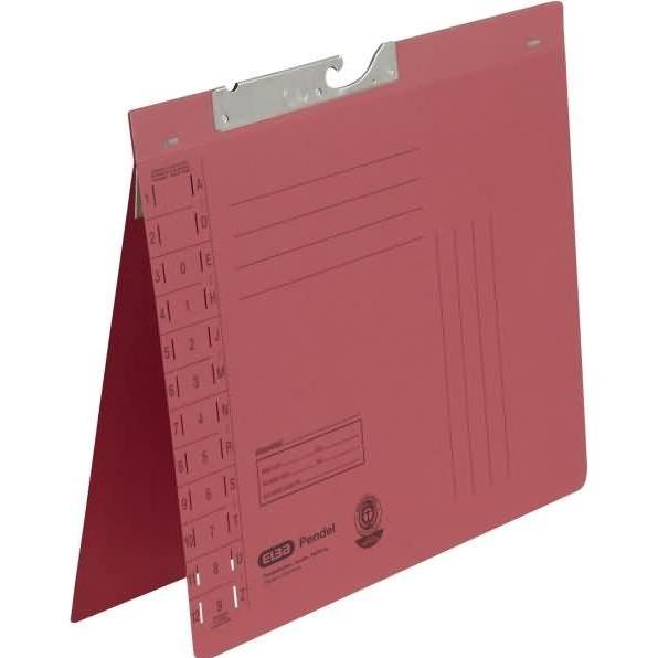 Elba, Mappe, Pendelhefter, DIN A4, Manilakarton, 320 g-qm, rot (A4, 50 x)
