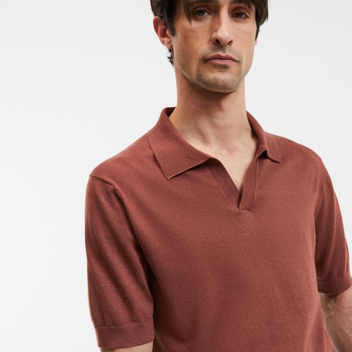 Immagine prodotto La Redoute Collections Kurzärmeliges Poloshirt mit V-Ausschnitt (S)