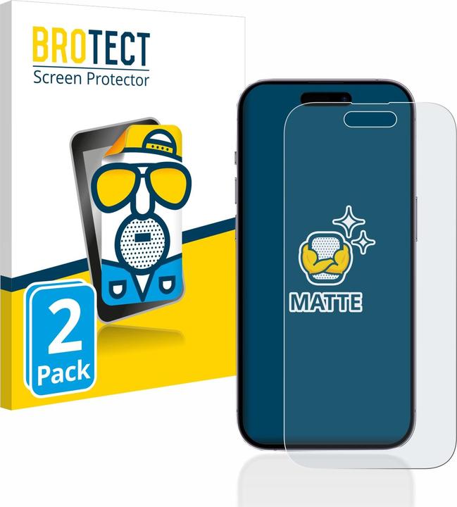 Actual product image BROTECT Anti-glare screen protector matt (2 pcs., Apple iPhone 14 Pro)