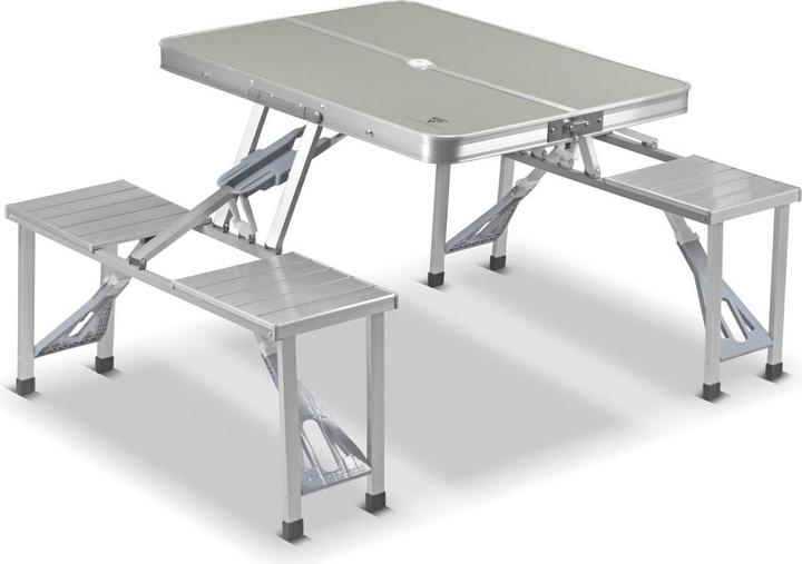 Stahlwerk Table de camping avec chaises Set de table pliante en aluminium