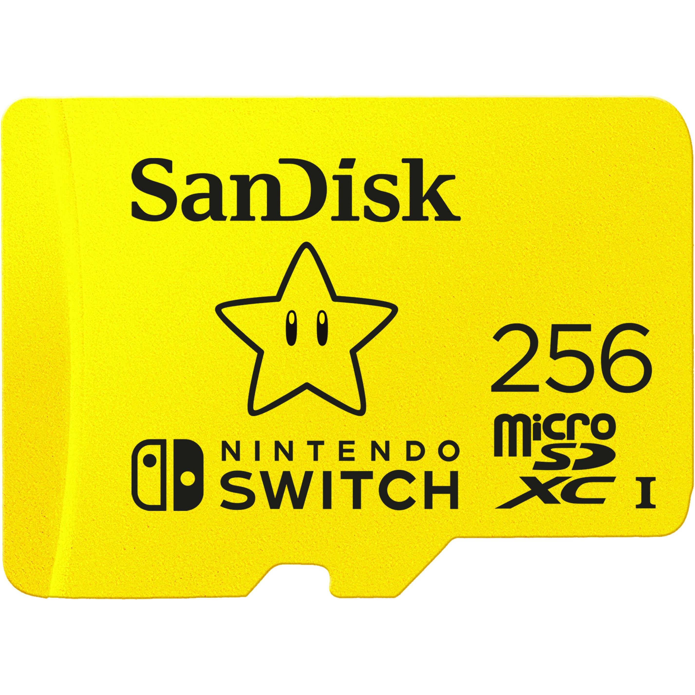 SANDISK Nintendo Switch Card (256 GB, microSDXC, U3, UHS-I), Scheda di memoria, Giallo