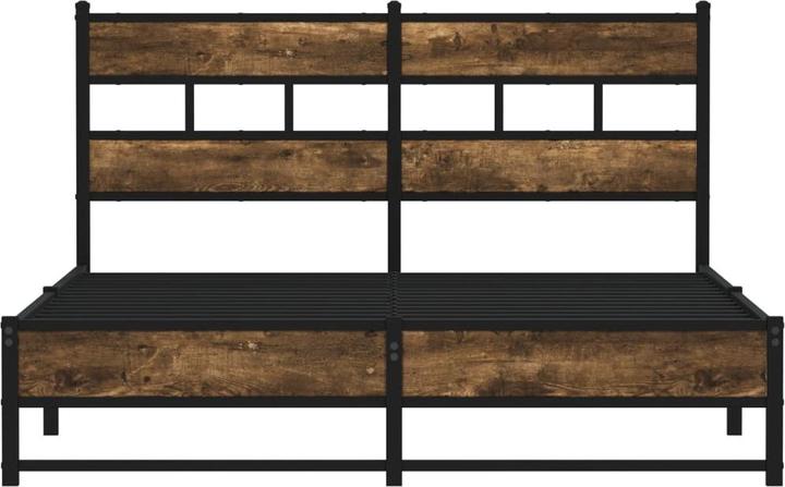 Actual product image vidaXL Metal bed Bed slatted frame double bed Bed frame without mattress 140x200cm (140 x 200)