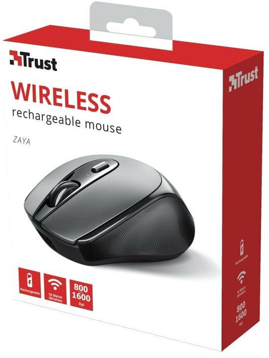 Actual product image Trust Mouse Zaya Rechargeable Black (Wireless)