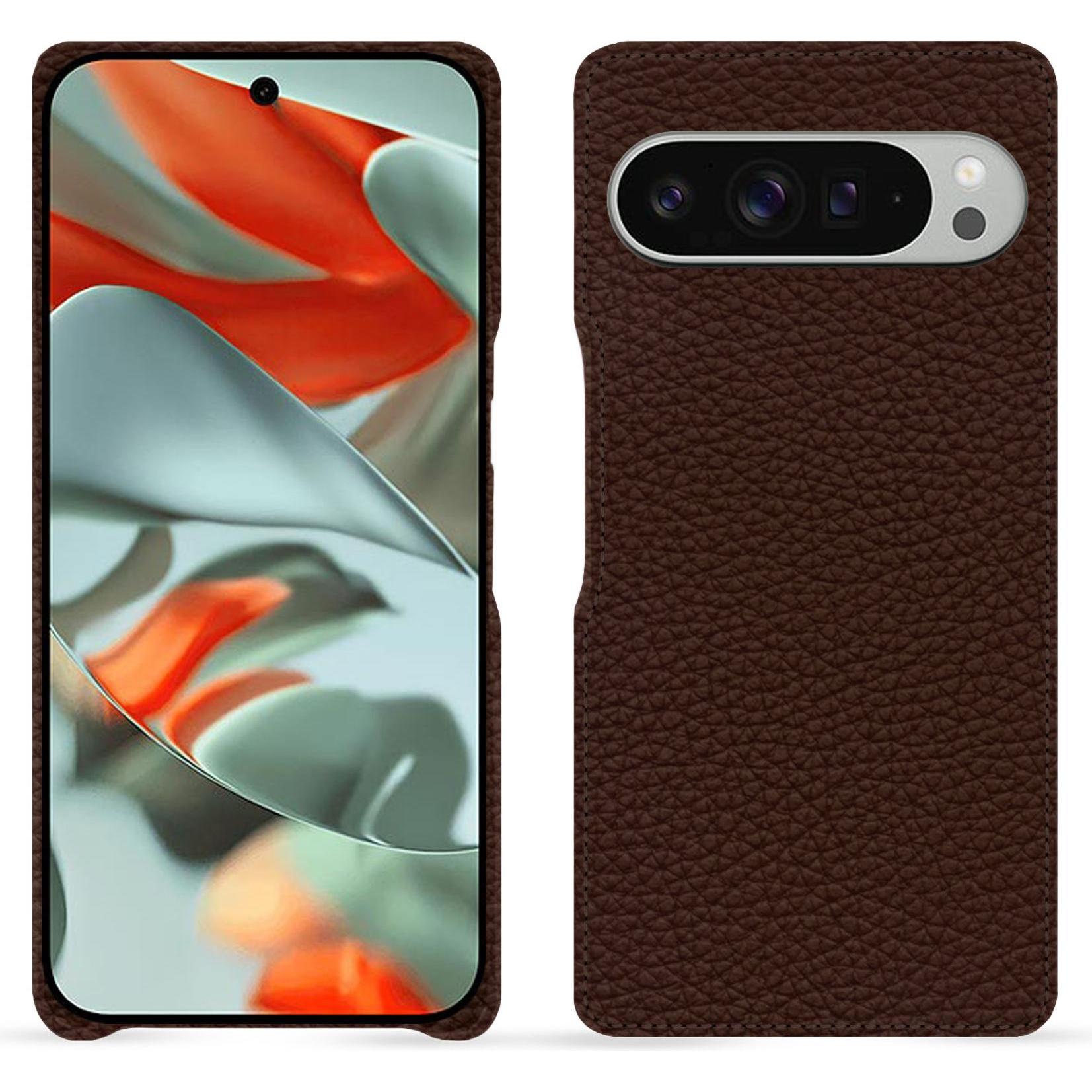 Noreve Lederschutzhülle (Google Pixel 9 Pro XL), Smartphone Hülle, Braun