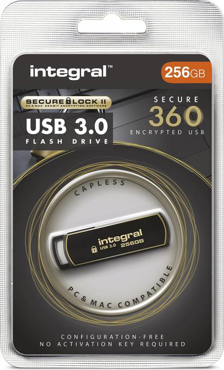 Actual product image 256GB Secure 360 Encrypted USB 3.0 (256 GB, USB-A)