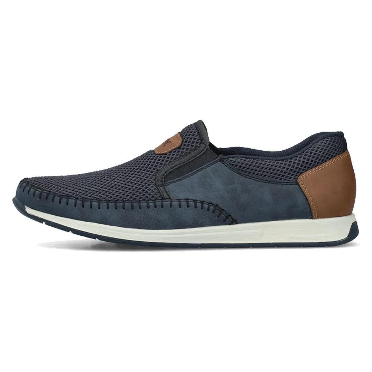 Rieker, Mannen, Lace-Ups, Mokassin-Schuhe, Blauw, (43)