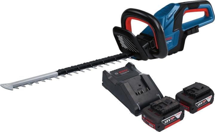 Immagine prodotto Bosch Professional Bosch GHE 18V-50 Professional Akku Heckenschere 18 V 50 cm Brushless + 2x Akku 5,0 Ah + Ladegerät (Tagliasiepi a batteria)