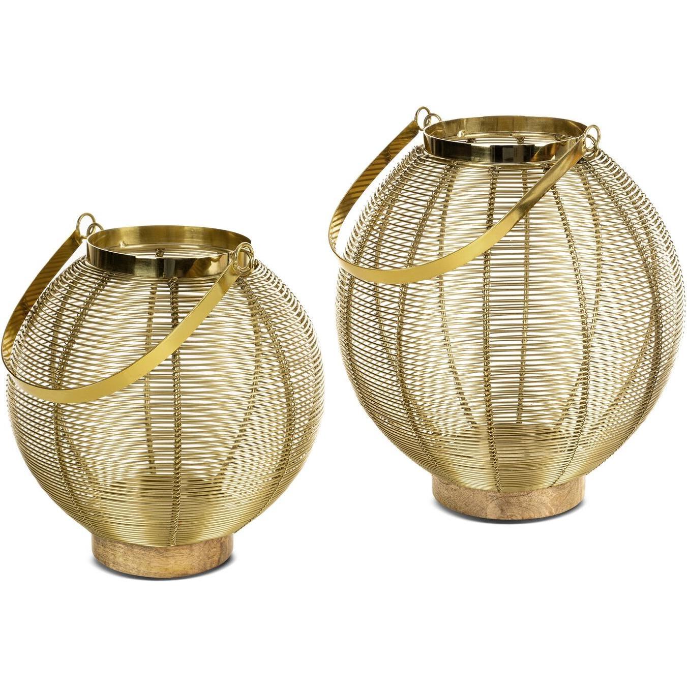 Eurofirany, Laterne, MELA Deko-Laterne, gold, aus Metall, ∅ 22 x 23 cm (1 x)
