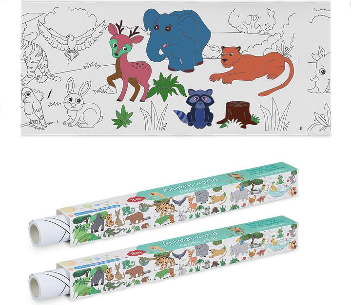 Relaxdays 2x colouring roll sheets (38 x 100 cm)