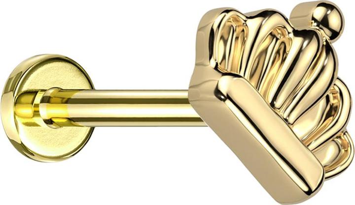 Image du produit Star Piercing Micro Labret Filetage interne doré Couronne dorée (sans laiton, Titane)