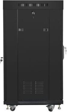 Produktbild Lanberg BODENSTEHENDER RACK-SCHRANK 19 22HE 600X600 SCHWARZ LCD GLASTÜR (FLAT PACK) V2 (22 HE, 19 Zoll Rack)