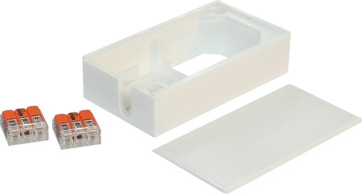 Actual product image Shelly Accessories / Housing for PLUS series with closed cover, incl. 2 x WAGO 221-413 (Housing)