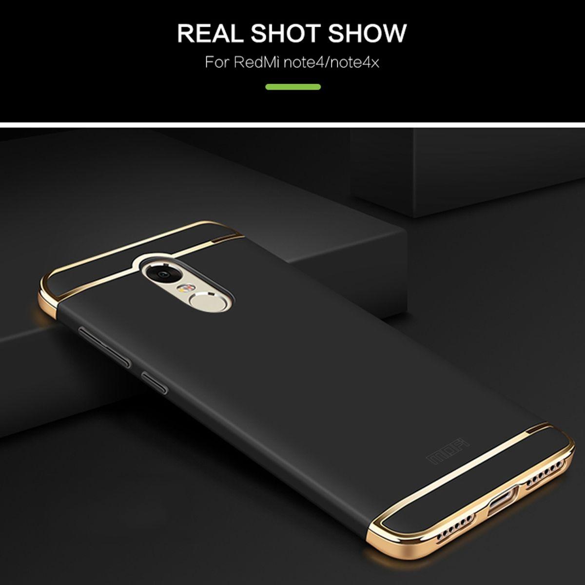 Thumbnail - König Design Handy Hülle Schutz Case für Xiaomi Redmi Note 4X Bumper 3 in 1 Cover Schwarz Neu (Xiaomi Redmi Note 4X), Sm...