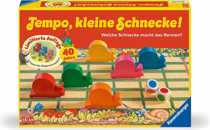 Immagine prodotto Ravensburger Kinderspiel 23034 - Tempo little snail 40° anniversario, corsa popolare di lumache (Tedesco)