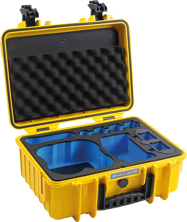 Actual product image B&W International Drone Transport Case Type 4000 for DJI Avata yellow (Drone case, DJI Avata)