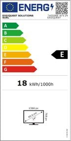 Energie-Label Digiquest ATV24 Fernsehen (24", LED, HD ready, 2022)