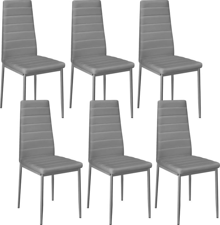 Produktbild tectake 6x Esszimmerstuhl