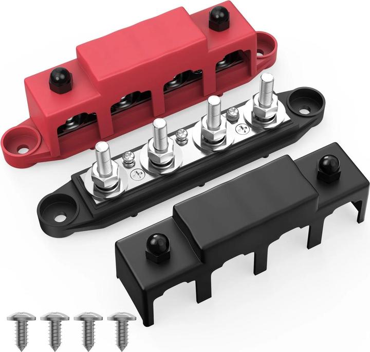 Daier Sammelschiene-Set | 250A | 48V | 4 x M8, 3 x M4