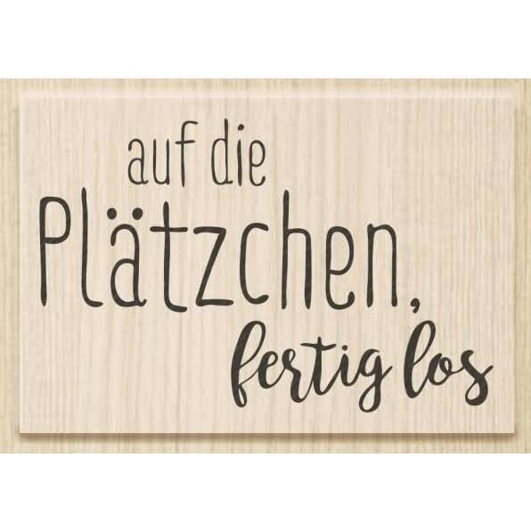 Heyda, Stempel, Motivstempel 'Auf die Plätzchen fertig los' 6,8x4,4cm