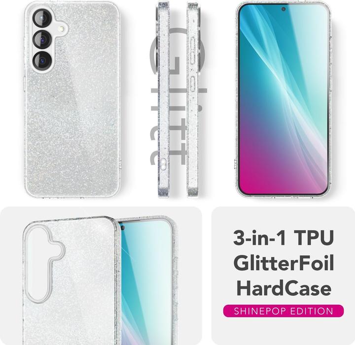 Produktbild Nalia ShinePop - Stabile Glänzende Glitzer Hülle - Glamour Glitter Cover (Samsung Galaxy S25)