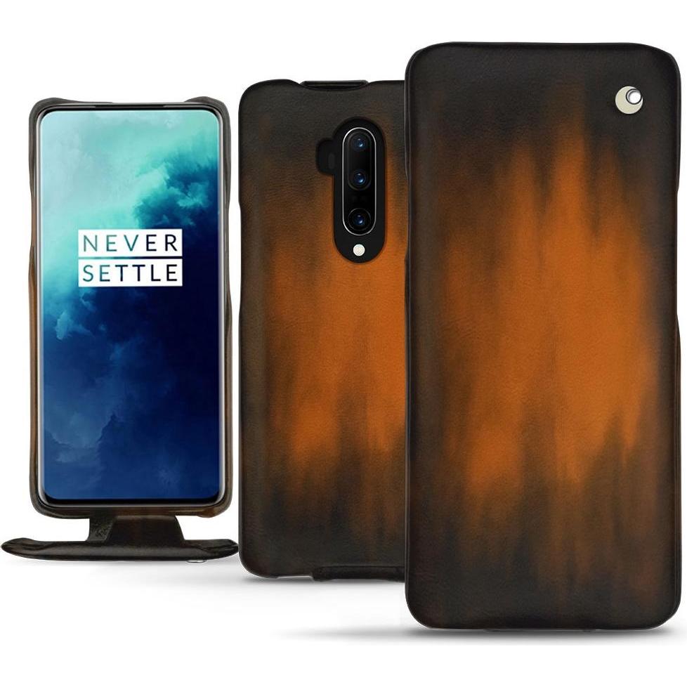 Thumbnail - Noreve Lederschutzhülle vertikal (OnePlus 7T Pro), Smartphone Hülle, Braun