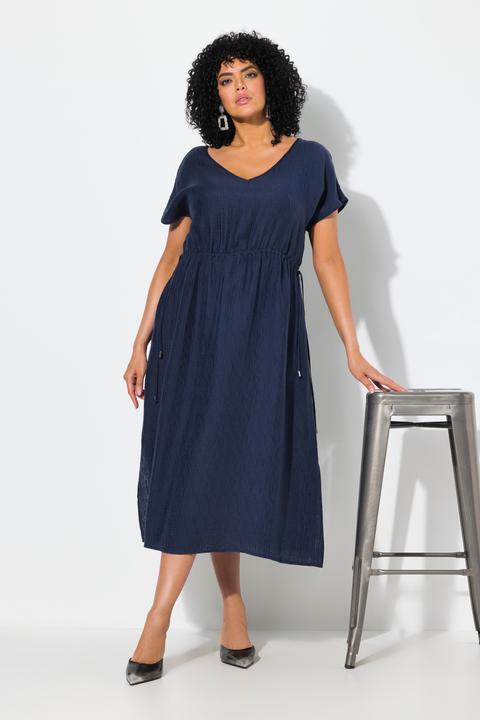 Immagine prodotto Ulla Popken Abito maxi dal taglio smanicato con coulisse e scollo a V (50, 52)