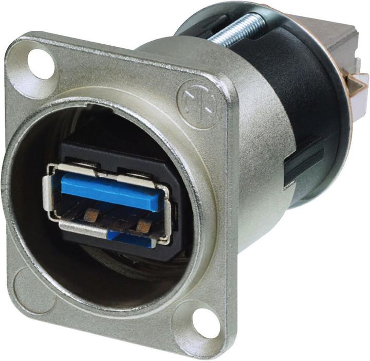 Actual product image Neutrik NAUSB3 USB 3.0 Type A USB 3.0 Type B Black