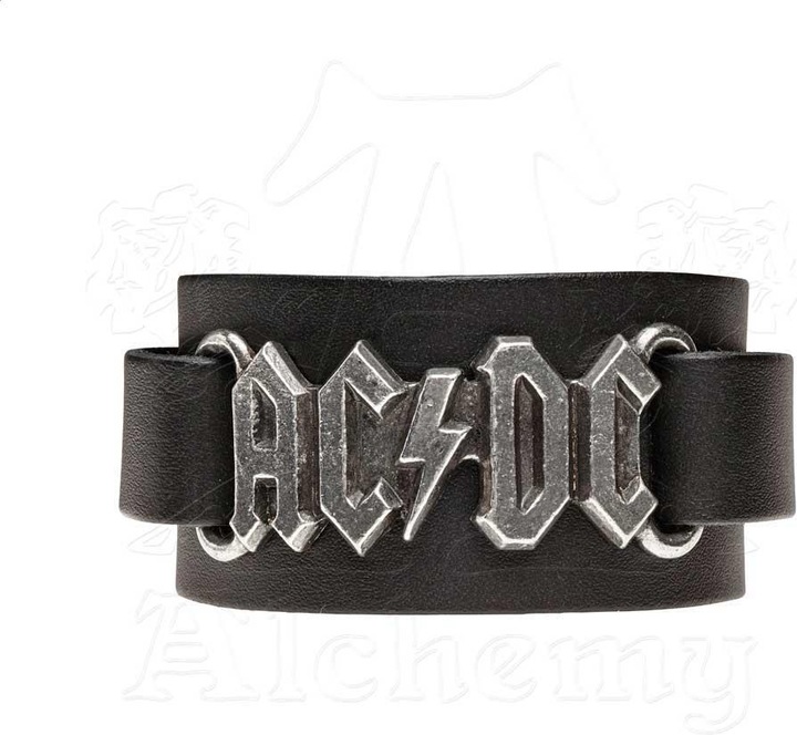 Produktbild AC/DC Logo Lederarmband Erwachsene (100% synthetisches Material)