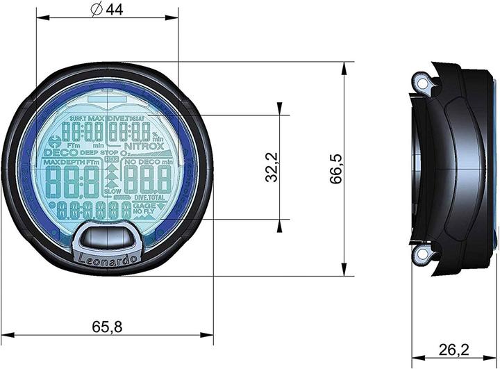 Actual product image Cressi Dive Computer Air, Black/Blue Single