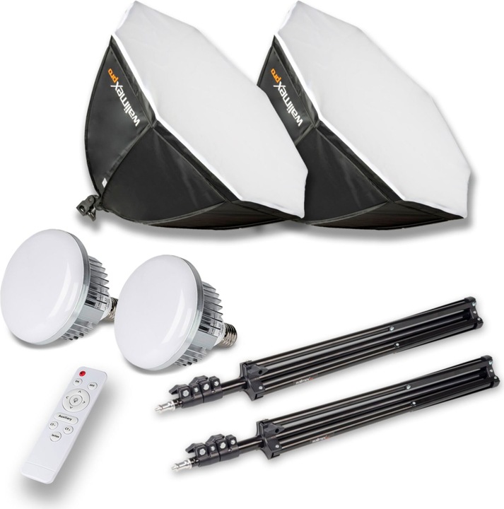 Walimex pro LED 60W Octagon (Riflettore ad ombrello, 65 cm)