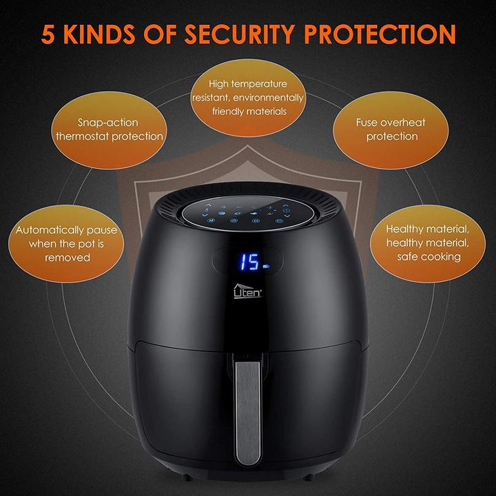 Immagine prodotto Uten Friggitrice ad aria calda, 6,5L- LCD