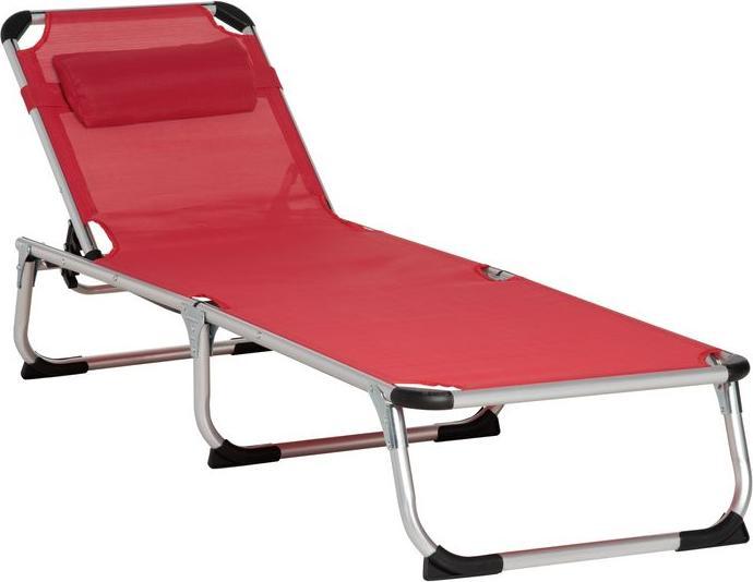 Produktbild Swisshandel24 Sonnenliege Gartenliege Alu Stoffliege Relaxliege 5-fach verstellbar faltbar ergonomisch Netzstoff R (165 cm)