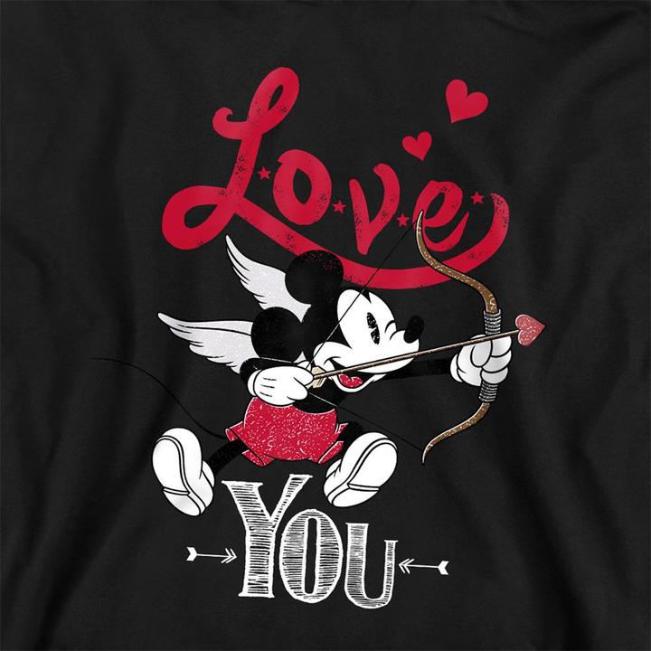 Produktbild Mickey Mouse Love You Kapuzenpullover meliert Valentinstag (116)