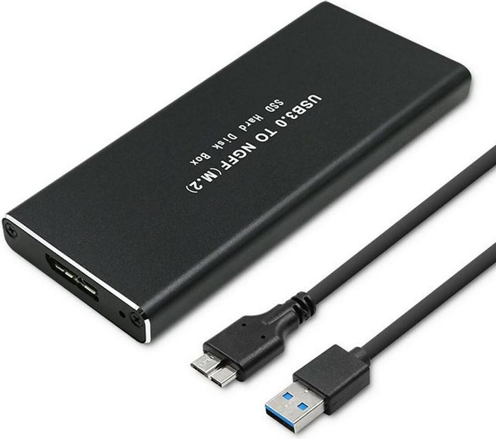 Actual product image Qoltec 51854 Hard drive Enclosure M.2 SATA SSD NGFF USB 3.0 (M.2 2230)