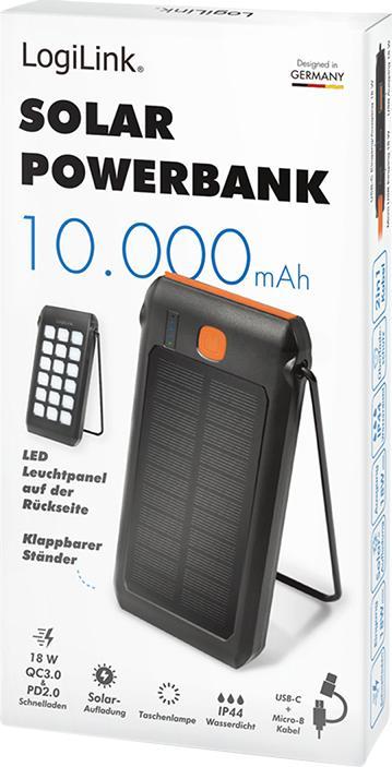 Produktbild LogiLink Power Bank (10000 mAh, 18 W, 37 Wh)