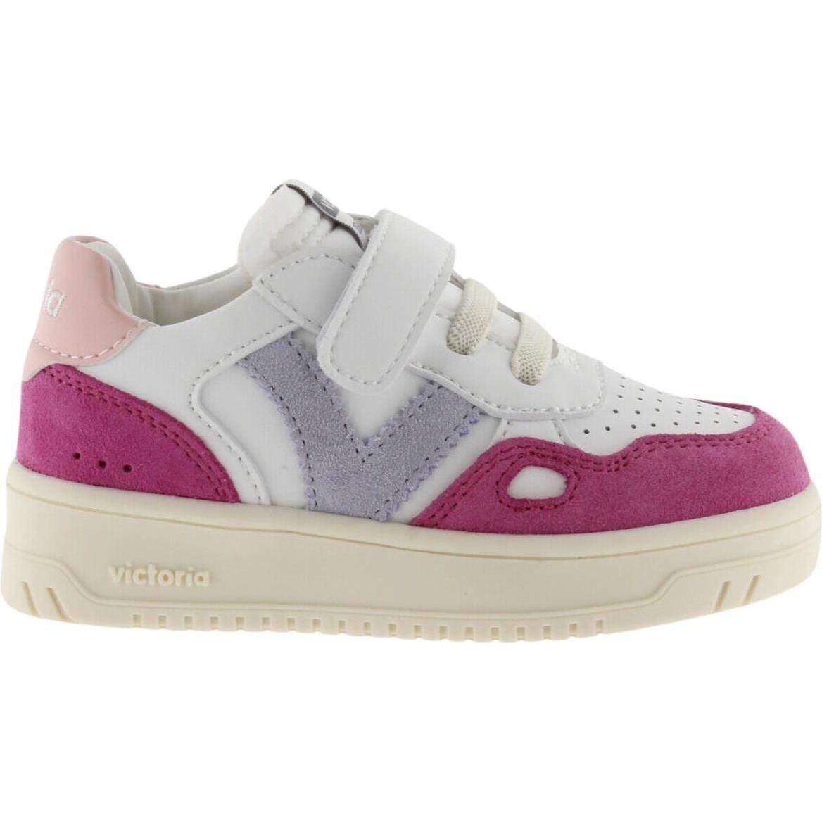 Victoria, Unisex, Sneaker, Sneakers mit nur einem Riemen aus mehrfarbigem Spaltleder für Kinder er, Rosa, (31)